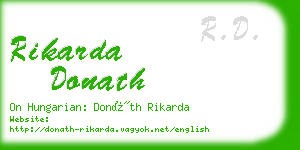rikarda donath business card